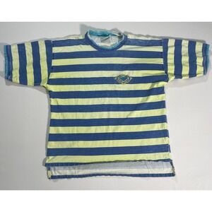 80s 90s Vintage Quicksilver World Force Mens M Blue Green RARE USA Distressed